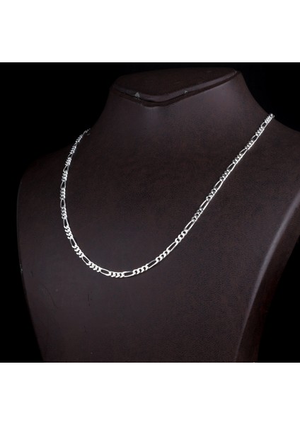 925 Ayar Gümüş 55 cm Figaro Zincir