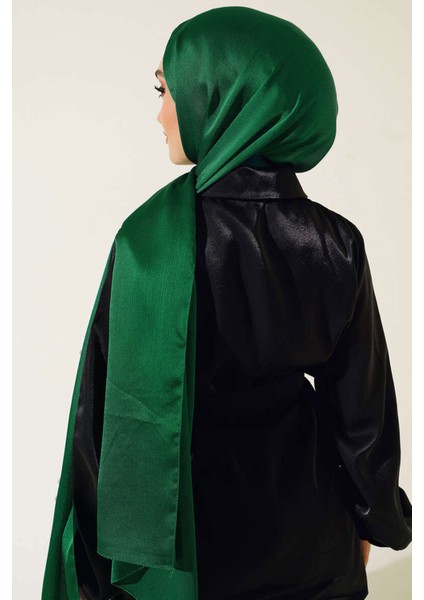 Isometric Abiye Janjan Parlak Saten Dokulu Tesettür Abiye Şifon Şal modelleri