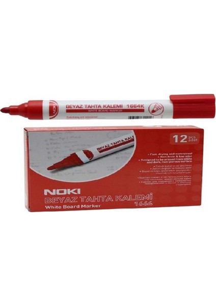 24 Adet 1664M Yazı Tahtası Kalemi Yuvarlak Uç Kırmızı indirimleri