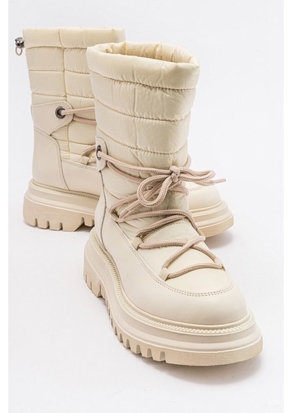 Weld Bej Cilt Kadın Kar Botu
