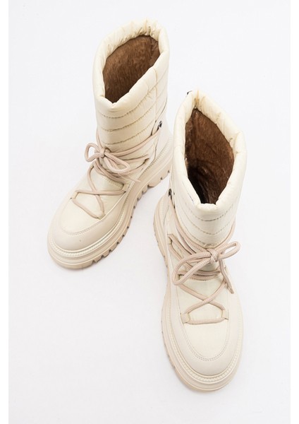 Weld Bej Cilt Kadın Kar Botu