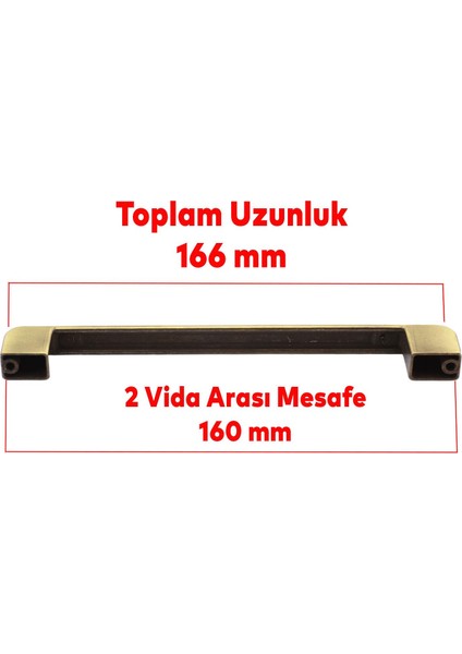 Mobilya Banyo Mutfak Dolabı Çekmece Kapı Dolap Kapak Kulpu Kulbu Metal 160 mm Antik Sarı modelleri