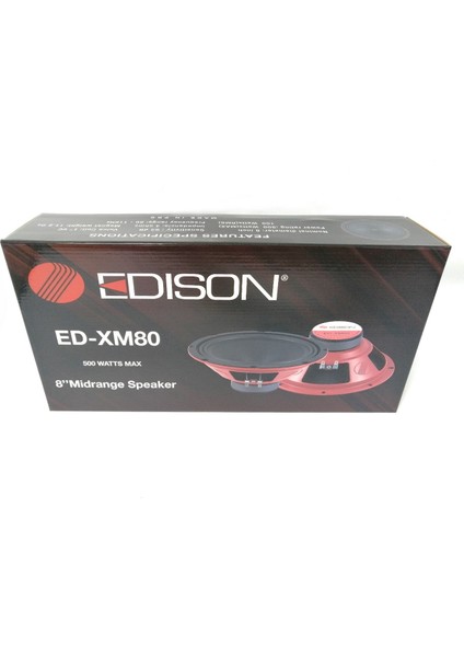 Ed XM80 Midrange Oto Hoparlör 20 cm 500W Maksimum 100W Rms