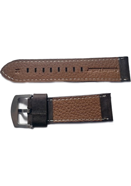 Fossil Uyumlu Hakiki Deri Saat Kordonu 24 mm Kahverengi modelleri