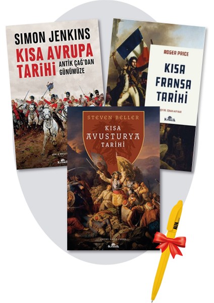 Kısa Avrupa + Fransa + Avusturya Tarihi 3 Kitap Set + Alfa Kalem - Tarih Inceleme - Kronik Kitap