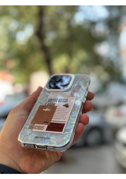 Apple iPhone 12 Pro Kılıf 3D Grafiiti Hologram Desenli Kristal Parıltılı Yazılı Figürlü Motif Case