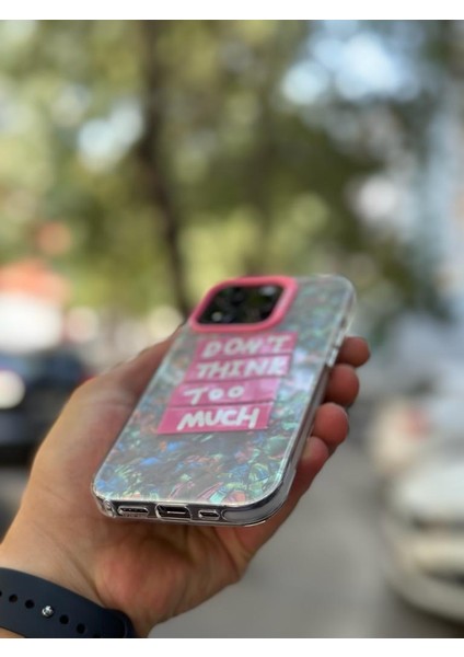 Apple iPhone 12 Pro Kılıf 3D Grafiiti Hologram Desenli Kristal Parıltılı Yazılı Figürlü Motif Case