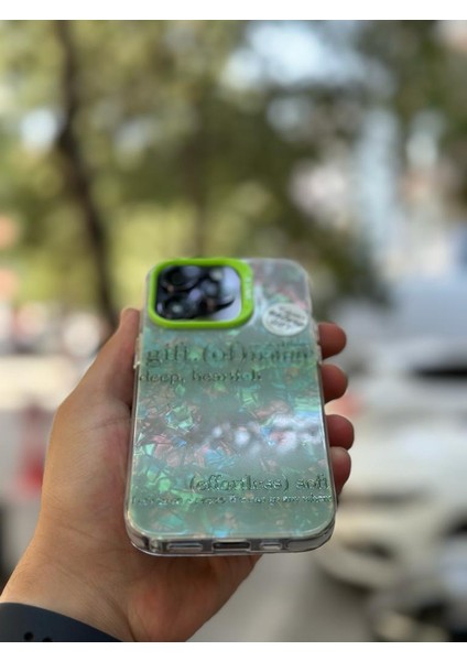 Apple iPhone 13 Pro Kılıf 3D Grafiiti Hologram Desenli Kristal Parıltılı Yazılı Figürlü Motif Case