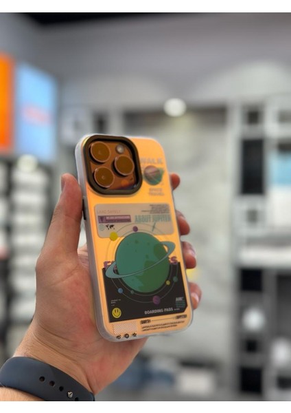 Apple iPhone 13 Pro Kılıf 3D Renkli Hologram Desenli Yazılı Figürlü Renk Yansımalı Motif Case