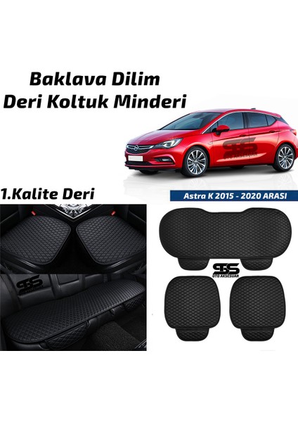 Fruens Opel Astra K 2015-2020 Arası Siyah Deri Oto Koltuk Minderi fiyatları