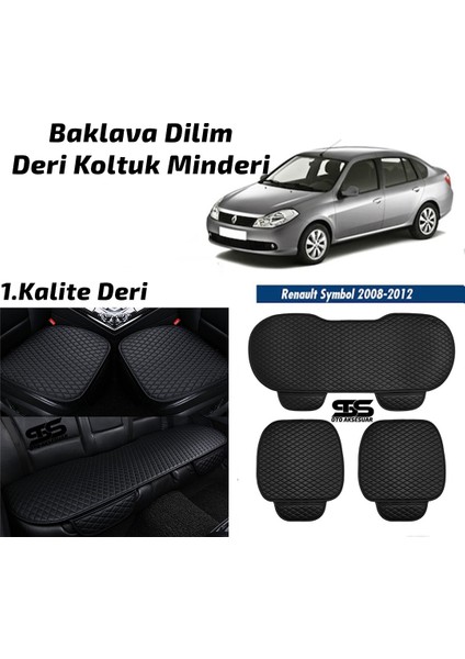 Fruens Renault Symbol Thalia 2008-2012SIYAH Deri Oto Koltuk Minderi