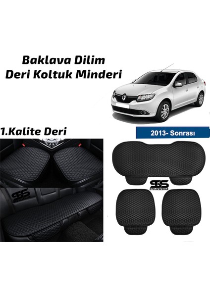 Fruens Renault Symbol 2013 Sonrası Siyah Deri Oto Koltuk Minderi fiyatları
