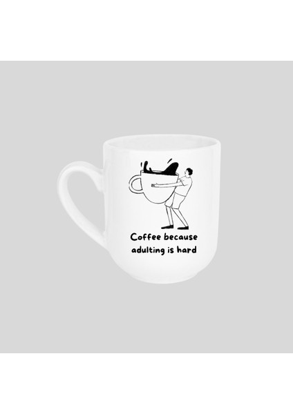 Coffe Because Temalı Oval Kupa Bardak