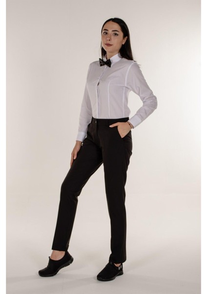 Beyaz Slim Fit Kadın Gömlek Uzun Kollu modelleri