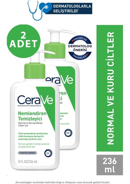 Hydrating Cleanser Normal & Kuruya Dönük Ciltler Için 236 ml 2 Adet