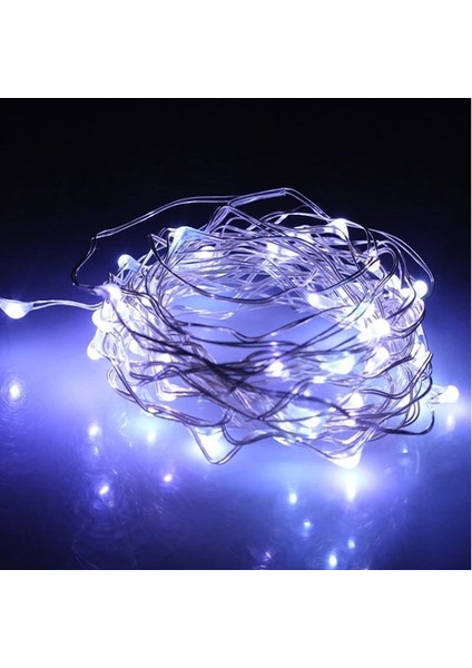 7 Metre Yılbaşı Ağacı Işığı Beyaz Pilli Işık Pilli Beyaz LED Işık Beyaz Noel Işığı Yılbaşı Işığı