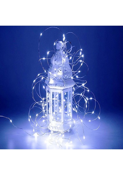 7 Metre Yılbaşı Ağacı Işığı Beyaz Pilli Işık Pilli Beyaz LED Işık Beyaz Noel Işığı Yılbaşı Işığı