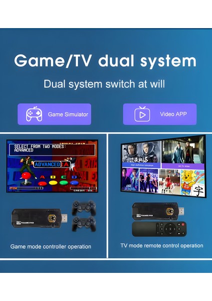 Game Box 8k Video Oyun Konsolu Aile Retro Oyunlar Çift Sistem Tv Wifi Fonksiyonu