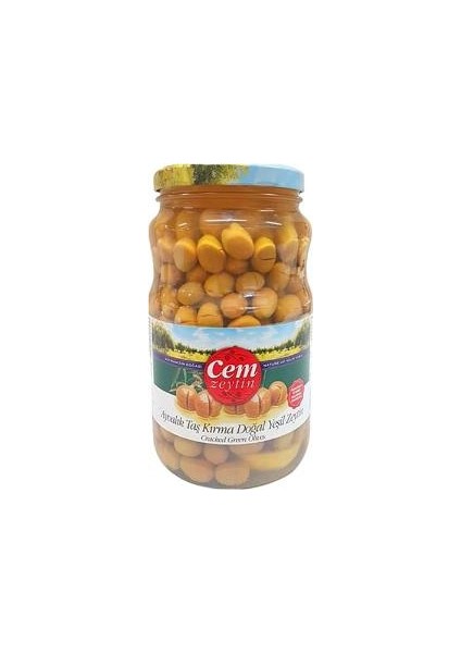 Zeytin Yeşil 1 kg Kırma 201-260 Cam