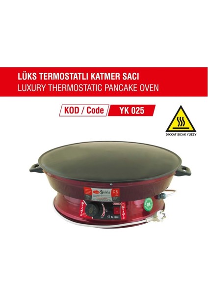 2000W Elektrikli Lüks Termostatlı 50 cm Ekmek,gözleme,börek ve Katmer Sacı fiyatları