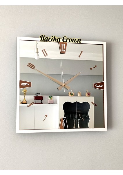 Gerçek Aynalı Dekoratif Duvar Saati (40- 50 Cm)