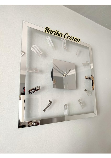 Gerçek Aynalı Dekoratif Duvar Saati (40- 50 Cm)