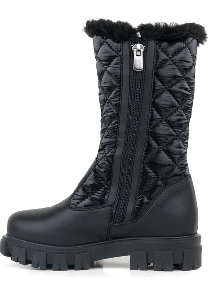 Siyah Uzun Fermuarlı Kız Çocuk Yağmur Çizmesi modelleri