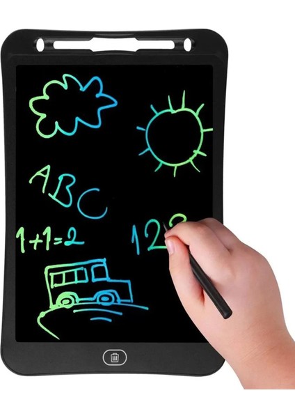 10 Inch, Kalemli LCD Dijital Çizim-Eğitim Yazı Tableti, Dijital Çizim Pedi-10 Inç, Siyah