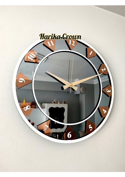 Gerçek Aynalı Dekoratif Duvar Saati (40- 50 Cm)