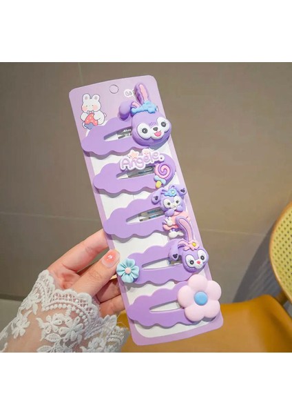 Kawaii Kore Sanrio 5 Li Saç Pens Çıtçıt Toka Cinnamoroll Stellayou Tavşan Fiyonk Kurdele Çiçek