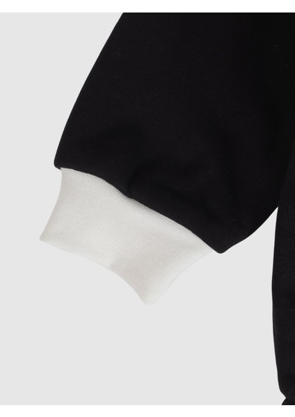 Bebek Oversize Sweatshirt Zıbın Siyah