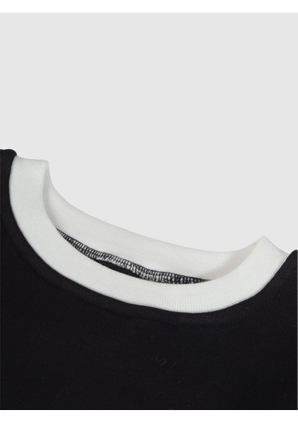 Bebek Oversize Sweatshirt Zıbın Siyah modelleri