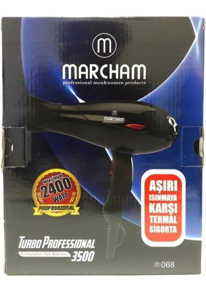 Turbo Profesyonel Fön Makinesi Beyaz 2400 Watt