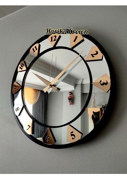 Gerçek Aynalı Dekoratif Duvar Saati (40- 50 Cm)