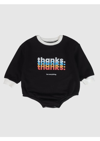 Bebek Oversize Sweatshirt Zıbın Siyah