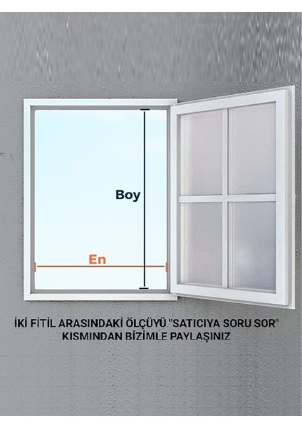 Sineklik Sabit Sök Tak Kapı Sinekliği Beyaz (En: 0-90 Cm. Boy: 0-210 Cm)