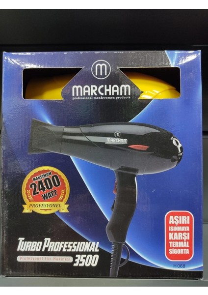 Saç Kurutma Makinesi Sarı 2400 WATT..NHRMKN1007002