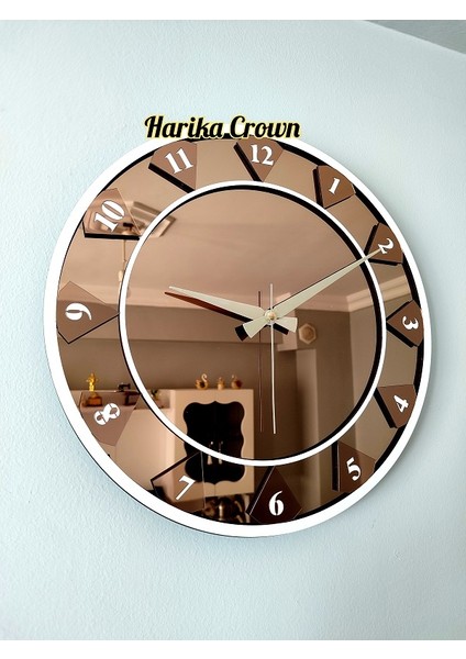 Gerçek Aynalı Dekoratif Duvar Saati (40- 50 Cm)