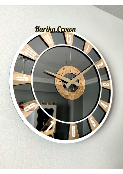 Gerçek Aynalı Dekoratif Duvar Saati (40- 50 Cm)