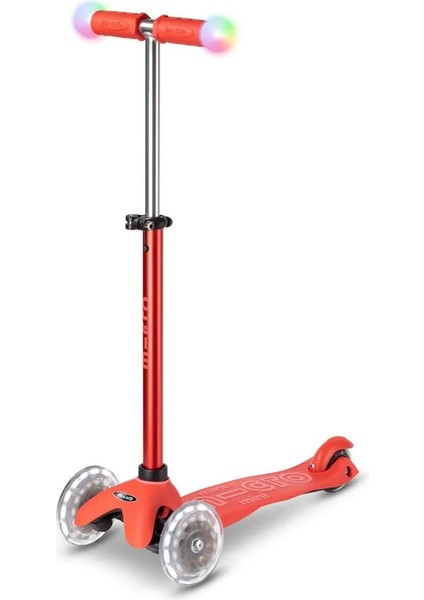 MINI2GROW Deluxe Magic LED Red 3 Tekerlekli Scooter