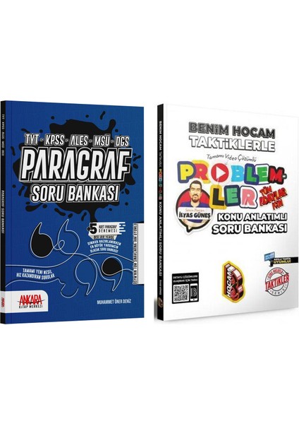 Benim Hocam Taktiklerle Problemler ve Akm Kitap Paragraf Soru Bankası Seti 2 Kitap