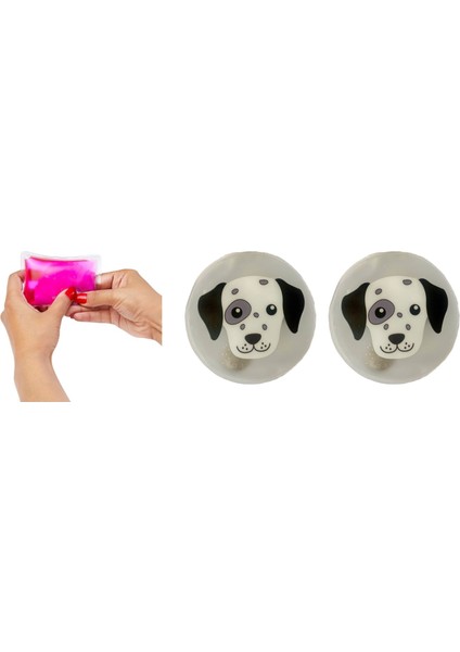 Köpekli Cep Sobası - El Isıtıcı - 2 Adet Sıcak Su Torbası Pvc 9 cm