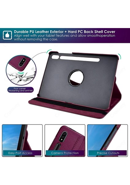 Case Logic Samsung Galaxy Tab S9 Fe Plus SM-X610 Kılıf 360 Dönebilen Stand Tam Koruma Akıllı Kapak + Dokunmatik Kalem modelleri