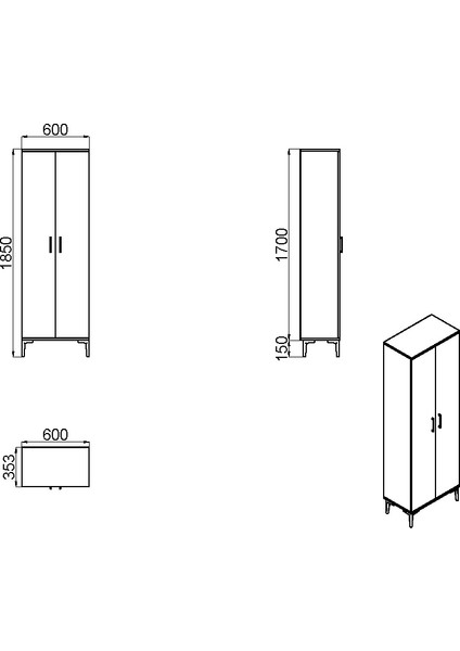 Alba-1 Portmanto Vestiyer Ayakkabılık ALB06 indirimleri