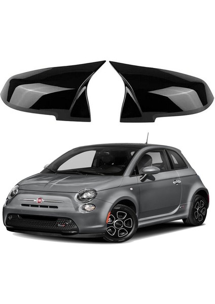 Fiat 500 2014- Araca Özel Batman Yarasa Ayna Kapağı Pianoblack