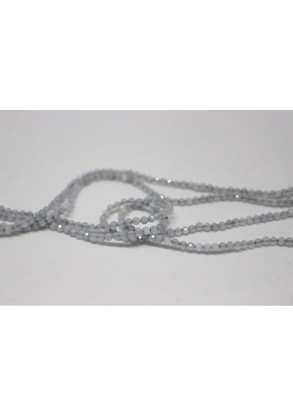 Sertifikalı Akuamarin Taşı Dizi 2mm
