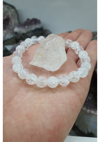 Sertifikalı Necef Doğal Taş Bileklik 8 mm ( Kristal Kuvars ) fiyatları