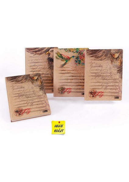 Fly 20X28 128 Yaprak Kareli Sert Kpk Ciltli Defter (411941-99)