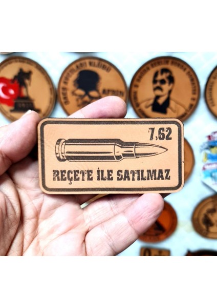 7,62 Reçete Ile Satılmaz Deri Peç -Arma - Leather Patch modelleri
