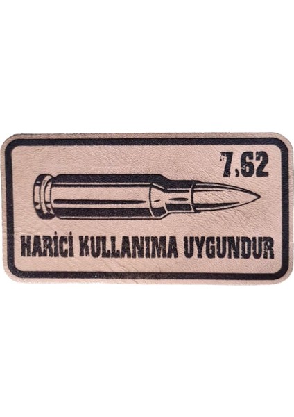 7,62 Harici Kullanıma Uygundur Deri Peç  -Arma - Leather Patch